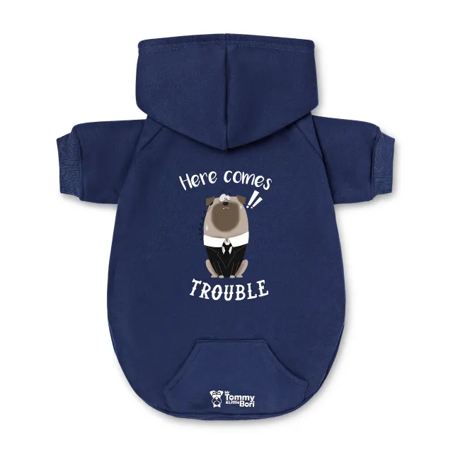 Pet Hoodie | Here comes trouble